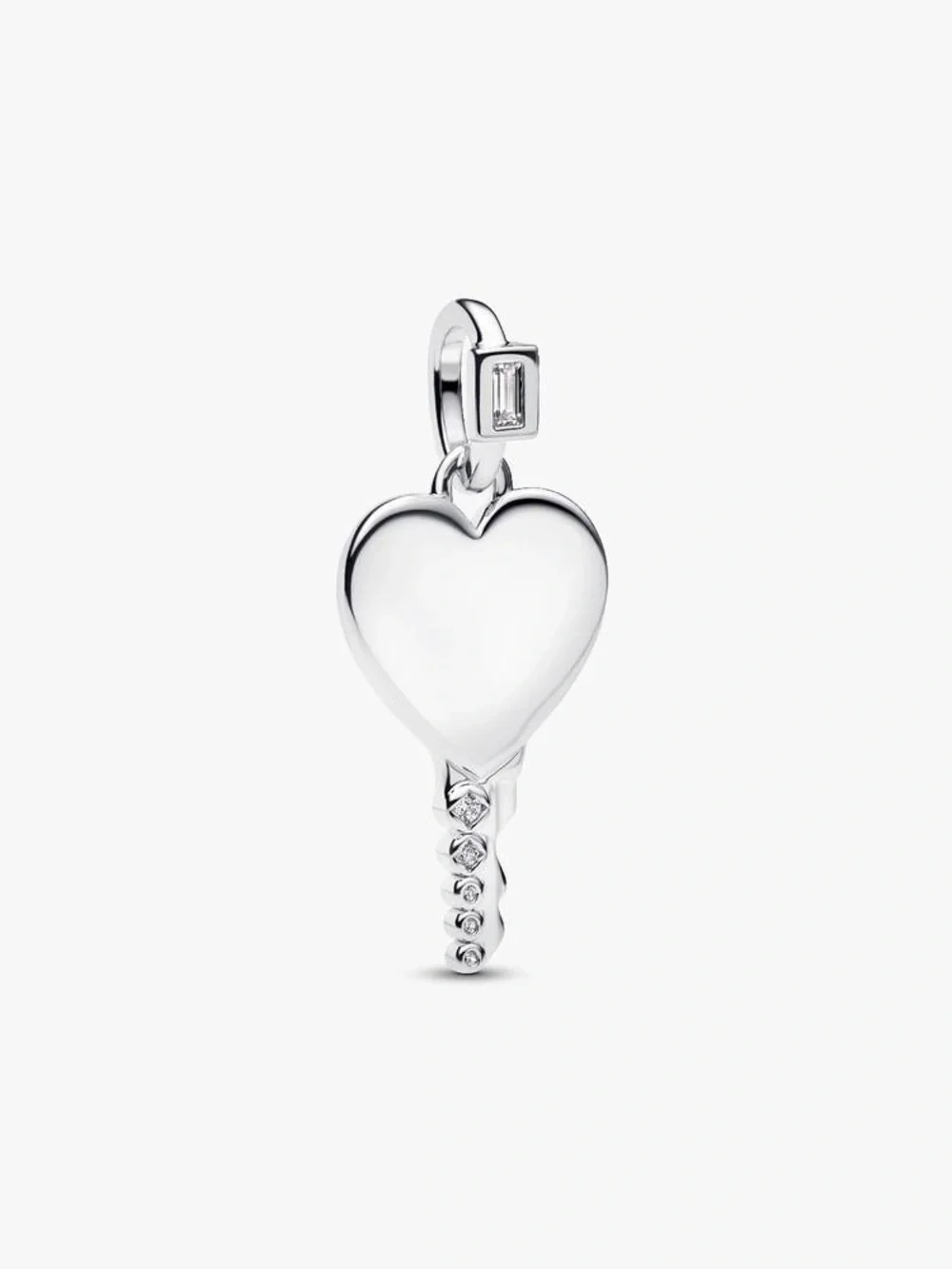 Pandora Engravable Heart Key Pendant